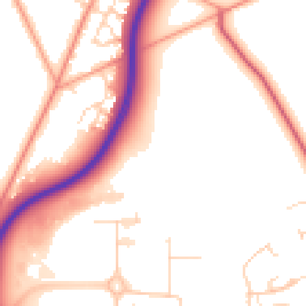 Daytime road noise heatmap for NN6 0GR