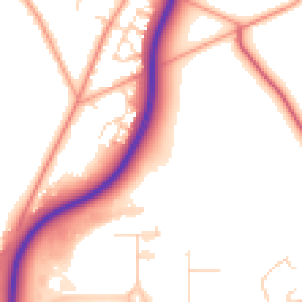 Daytime road noise heatmap for NN6 0GS