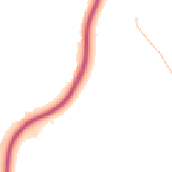 Night-time road noise heatmap for NN6 0GS