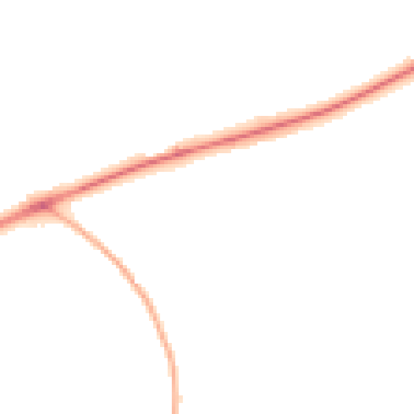 Night-time road noise heatmap for NN6 0JA