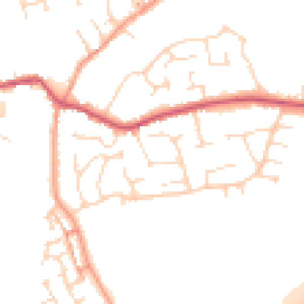 Daytime road noise heatmap for NN6 0NH
