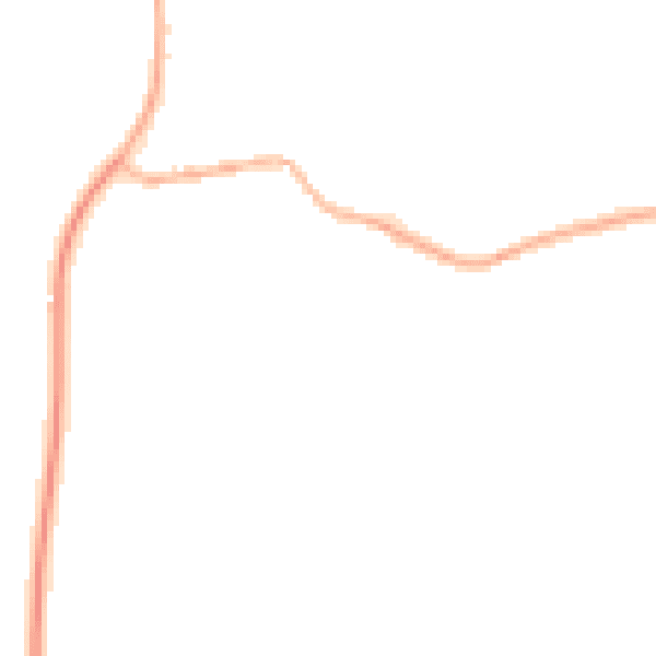 Night-time road noise heatmap for NN6 0NT