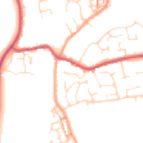 Daytime road noise heatmap for NN6 0NU