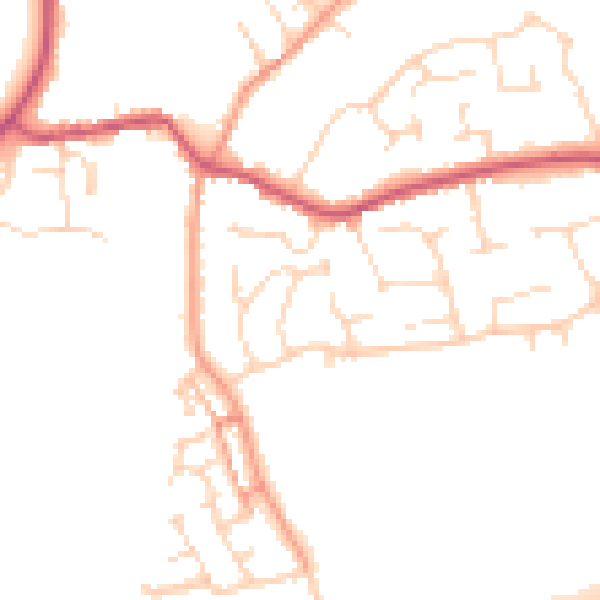 Daytime road noise heatmap for NN6 0PA