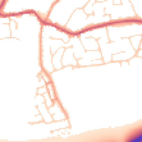 Daytime road noise heatmap for NN6 0PD