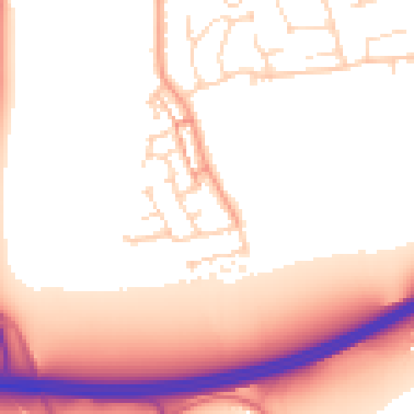 Daytime road noise heatmap for NN6 0PN