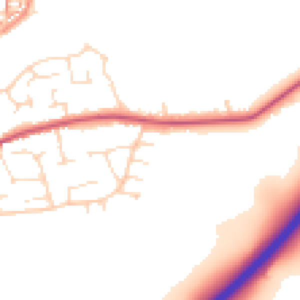Daytime road noise heatmap for NN6 0PT