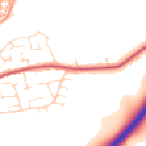 Daytime road noise heatmap for NN6 0PU