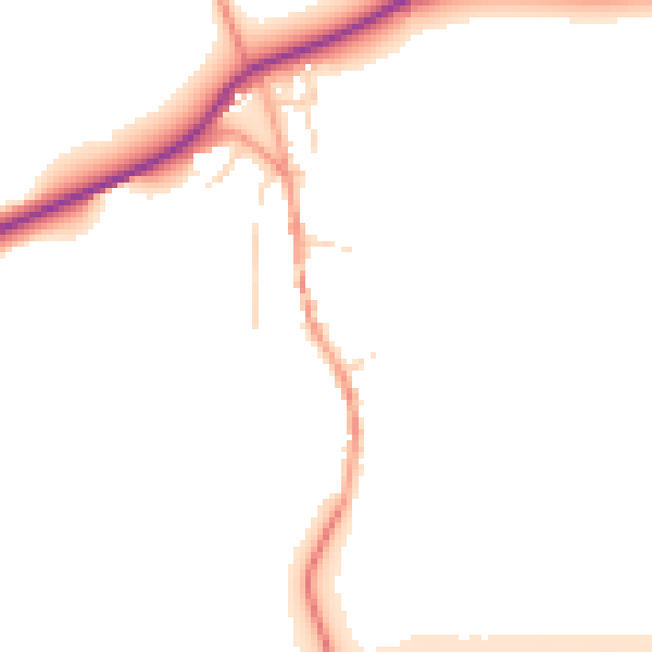 Daytime road noise heatmap for NN6 0QA