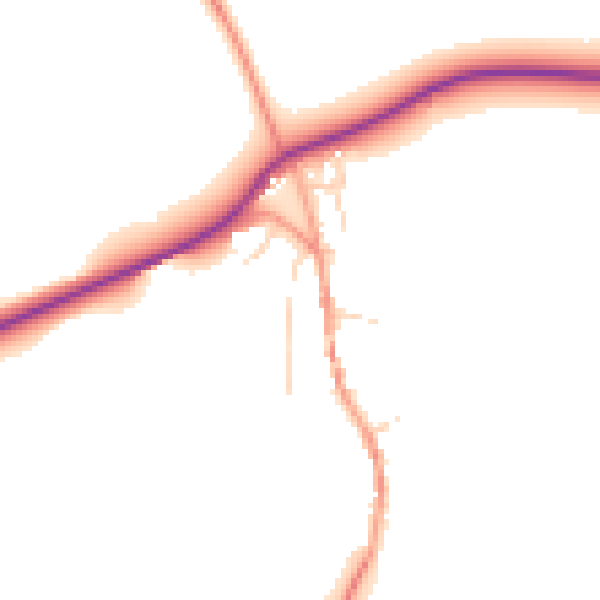 Daytime road noise heatmap for NN6 0QD