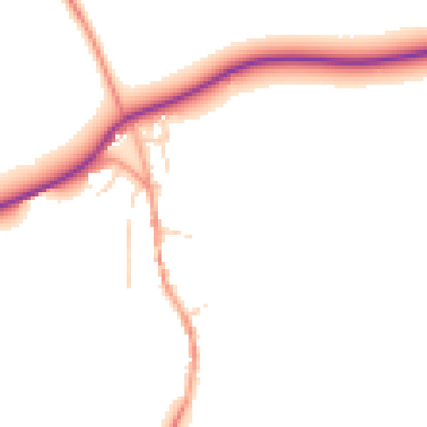 Daytime road noise heatmap for NN6 0QE