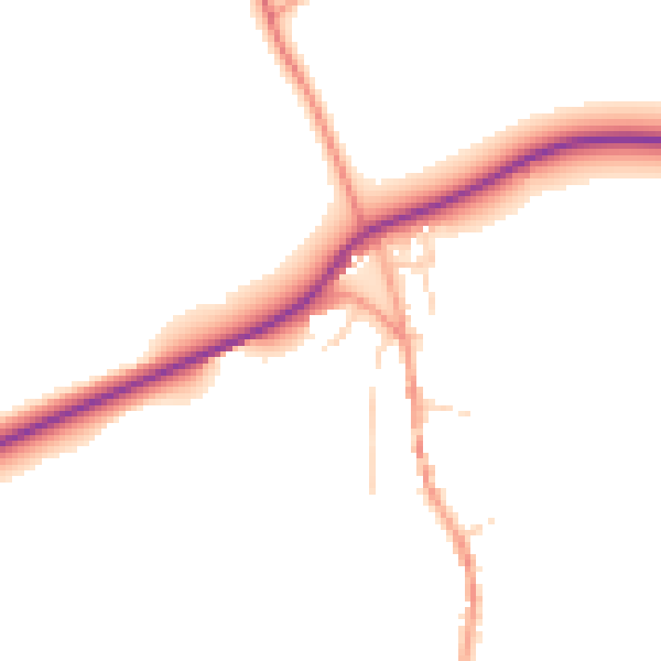 Daytime road noise heatmap for NN6 0QG