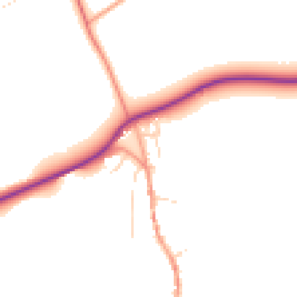 Daytime road noise heatmap for NN6 0QH