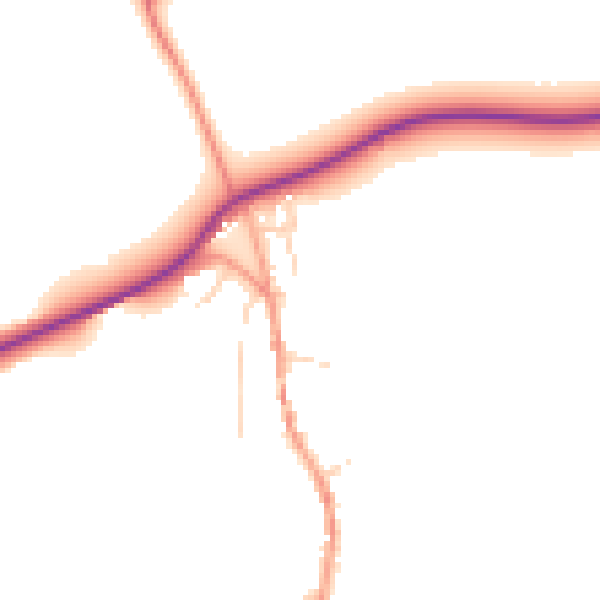 Daytime road noise heatmap for NN6 0QJ