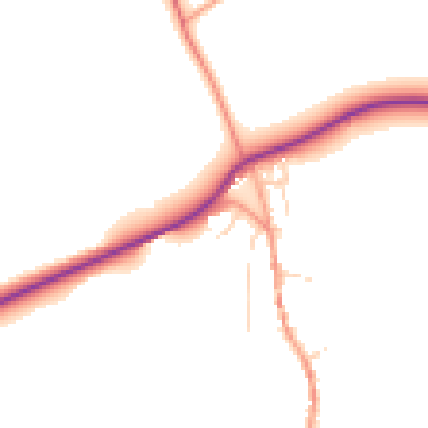 Daytime road noise heatmap for NN6 0QQ