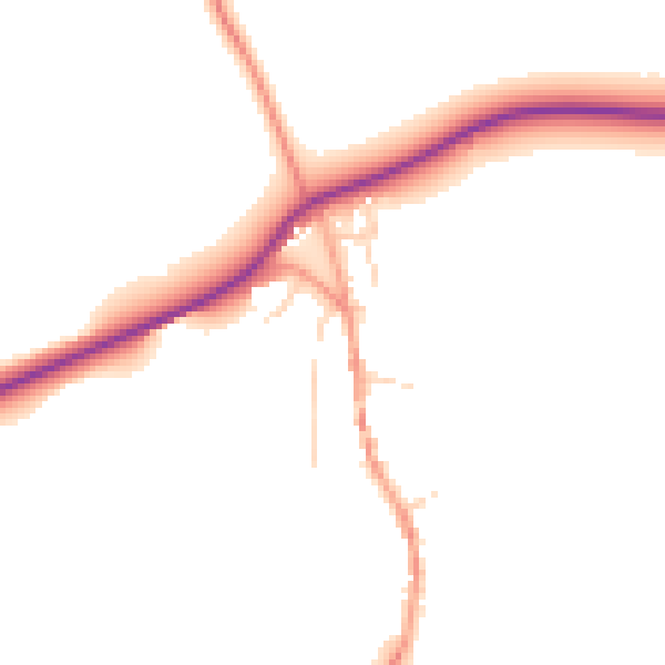 Daytime road noise heatmap for NN6 0QY