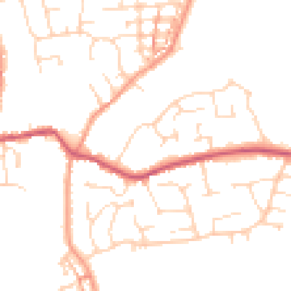 Daytime road noise heatmap for NN6 0QZ