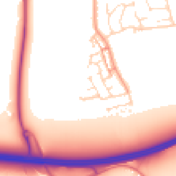 Daytime road noise heatmap for NN6 0RJ