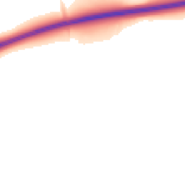 Night-time road noise heatmap for NN6 6AJ