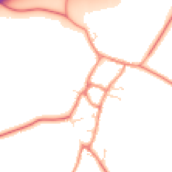 Daytime road noise heatmap for NN6 6DA