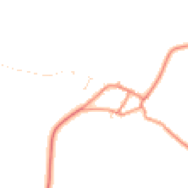 Daytime road noise heatmap for NN6 6EE