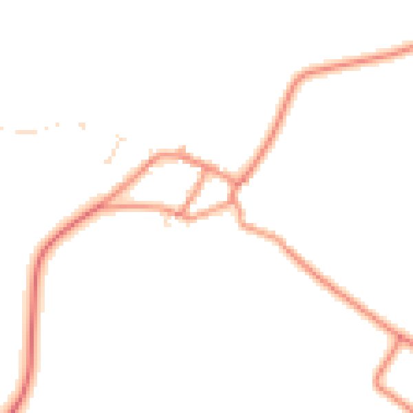 Daytime road noise heatmap for NN6 6EG