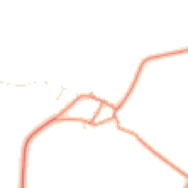 Daytime road noise heatmap for NN6 6EH