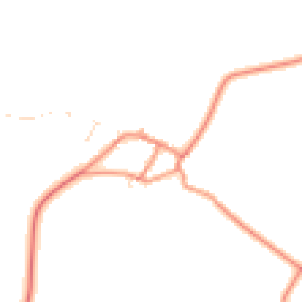 Daytime road noise heatmap for NN6 6EJ