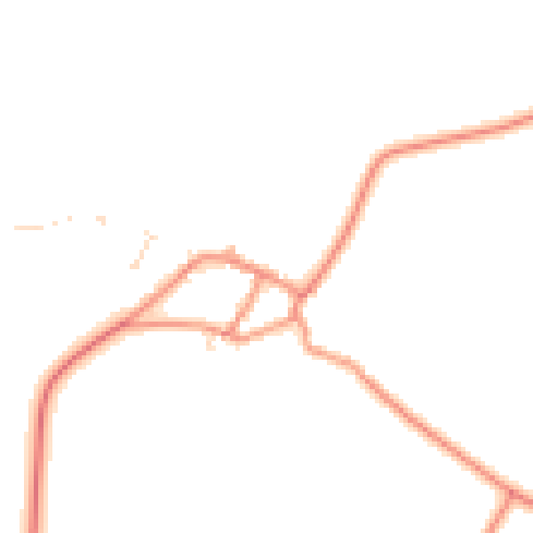 Daytime road noise heatmap for NN6 6EL