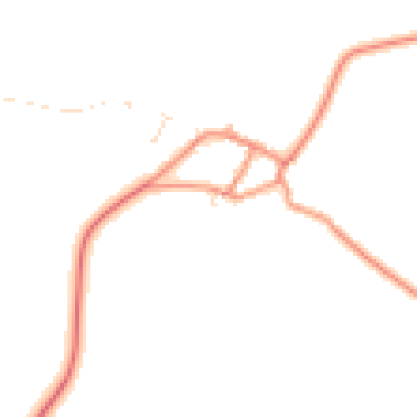 Daytime road noise heatmap for NN6 6ER