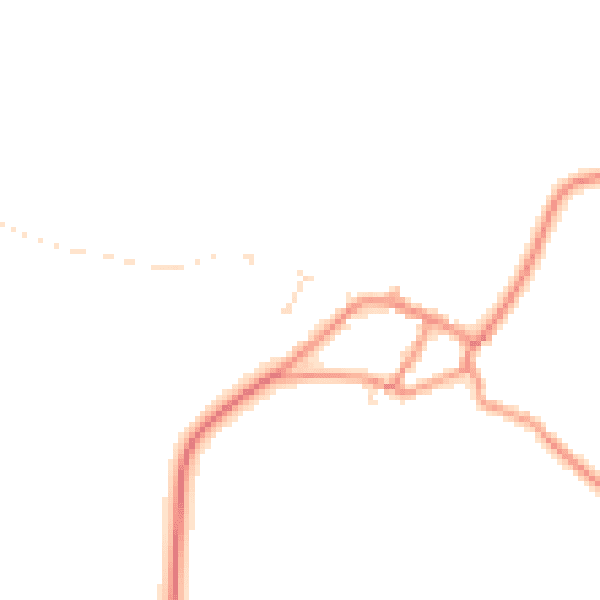 Daytime road noise heatmap for NN6 6EW