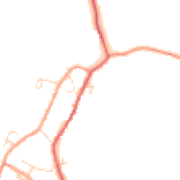 Daytime road noise heatmap for NN6 6JL