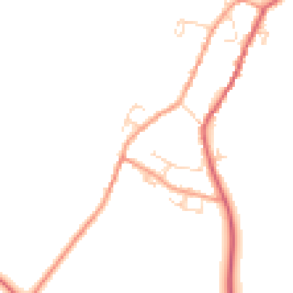 Daytime road noise heatmap for NN6 6JN