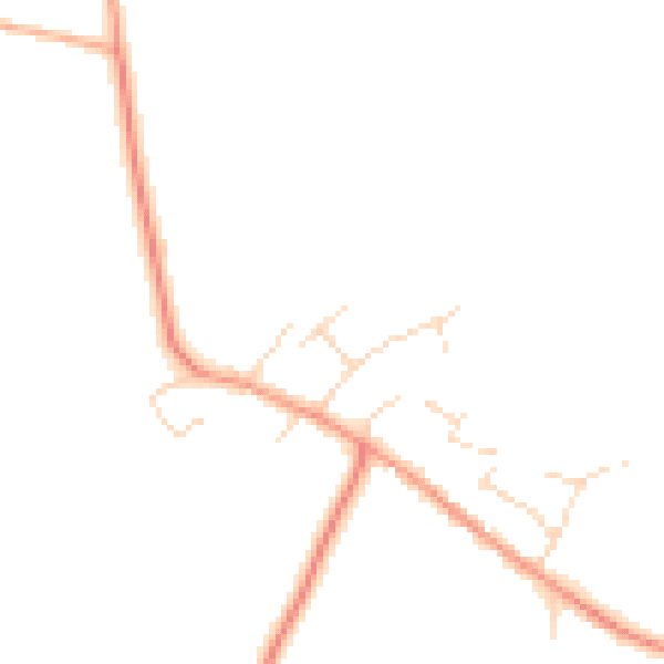 Daytime road noise heatmap for NN6 6LP