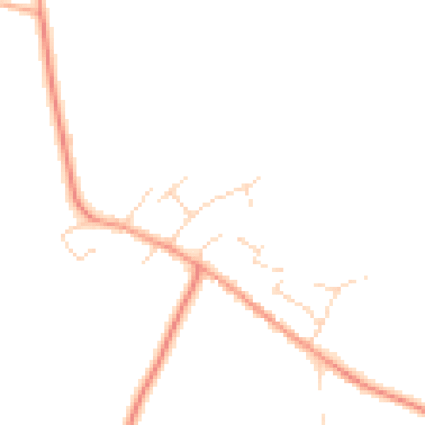 Daytime road noise heatmap for NN6 6LW