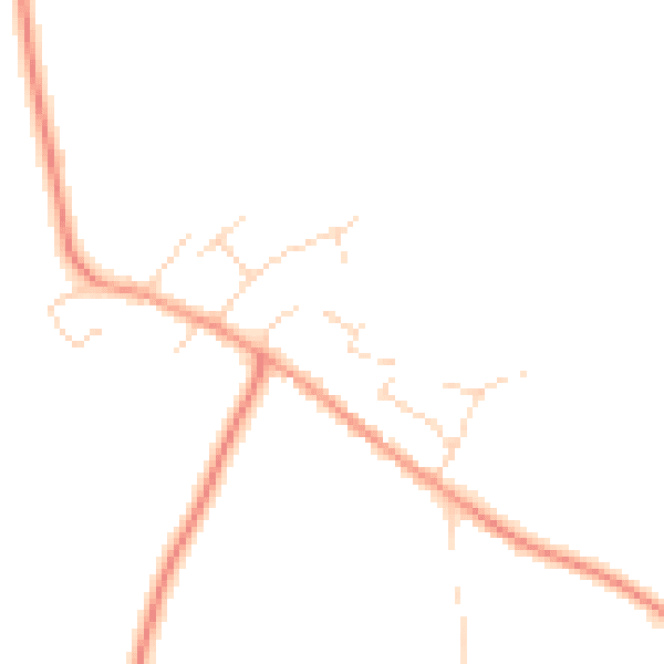 Daytime road noise heatmap for NN6 6LZ