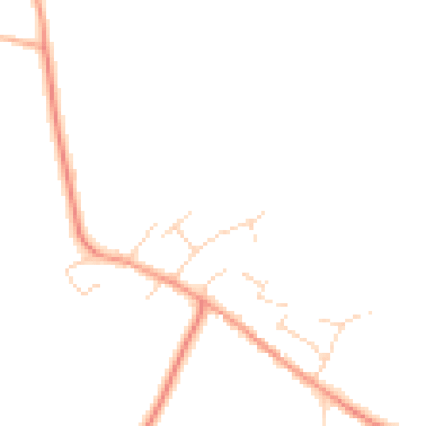 Daytime road noise heatmap for NN6 6NB