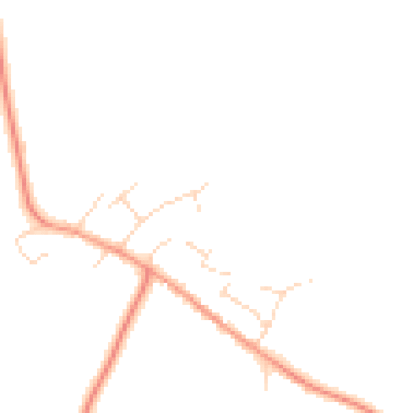 Daytime road noise heatmap for NN6 6ND