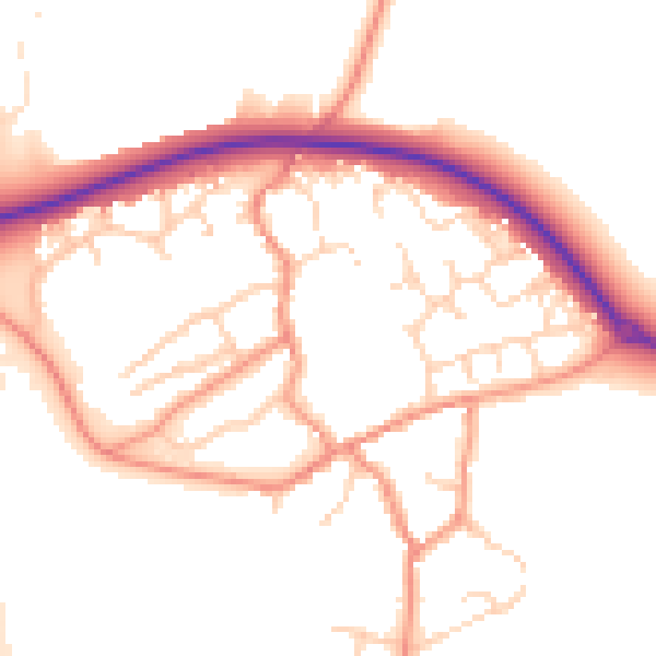 Daytime road noise heatmap for NN6 7DN