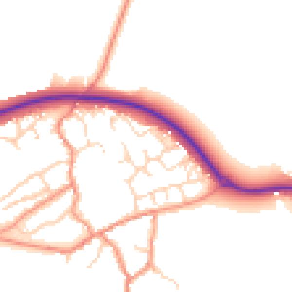 Daytime road noise heatmap for NN6 7GD