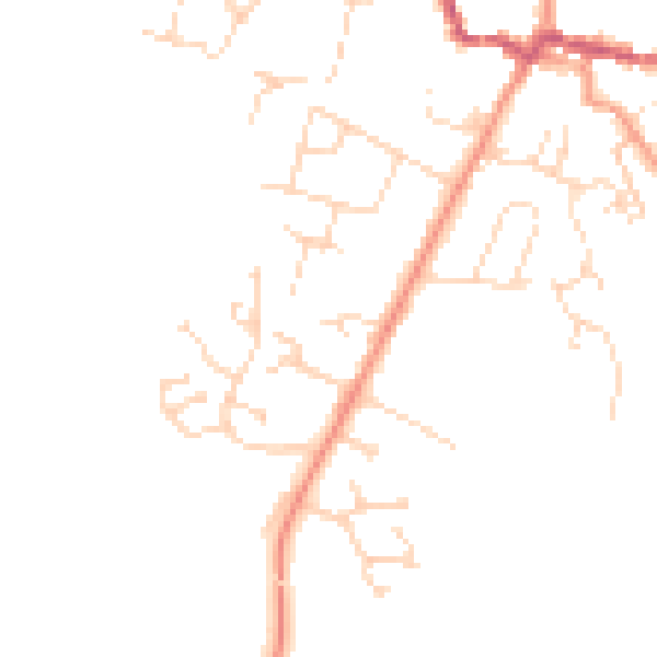 Daytime road noise heatmap for NN6 7GQ