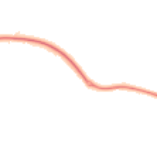 Night-time road noise heatmap for NN6 7GT