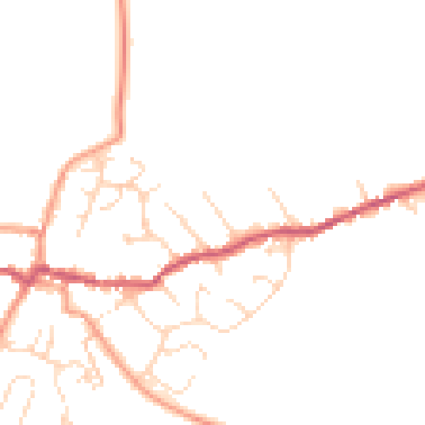 Daytime road noise heatmap for NN6 7RQ