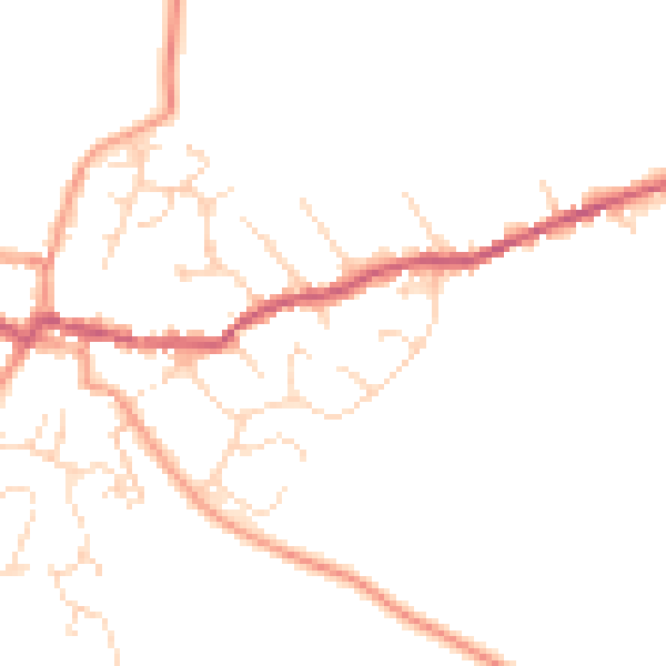 Daytime road noise heatmap for NN6 7SA