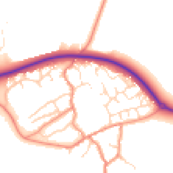 Daytime road noise heatmap for NN6 7SS