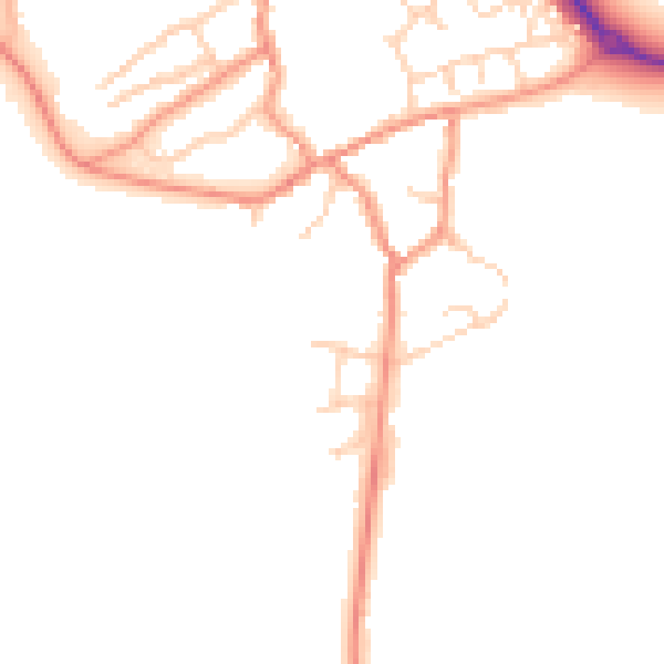 Daytime road noise heatmap for NN6 7TD