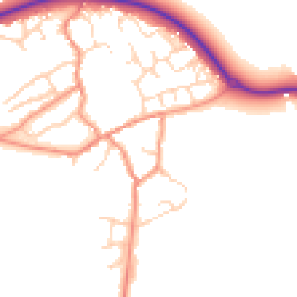 Daytime road noise heatmap for NN6 7TL