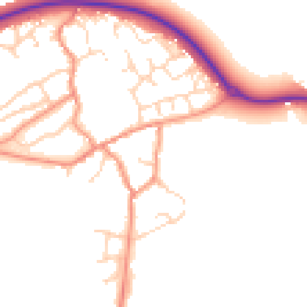 Daytime road noise heatmap for NN6 7TN