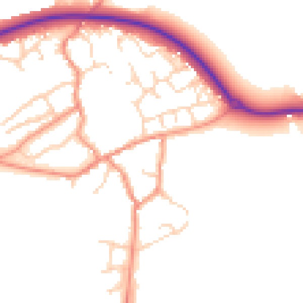 Daytime road noise heatmap for NN6 7TW