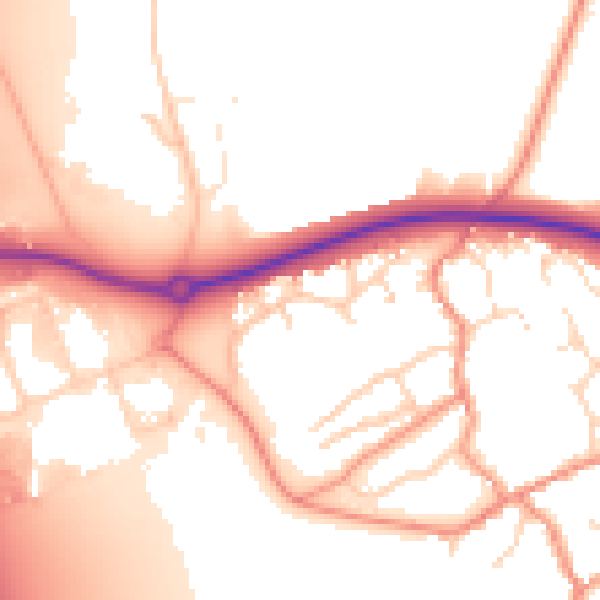 Daytime road noise heatmap for NN6 7TY